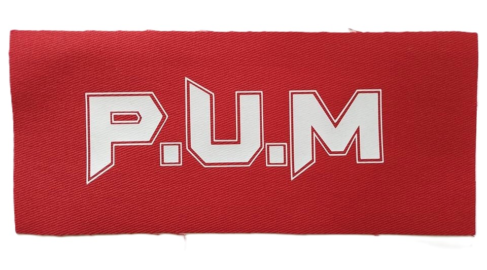 NÁŠIVKA PUM ČERVENÁ/BÍLÁ